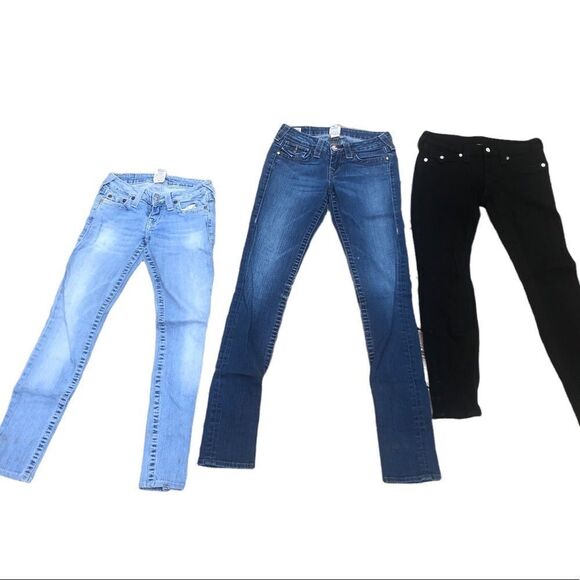 Lot of 3 True Religion Jeans Size 25 - Picture 2 of 4